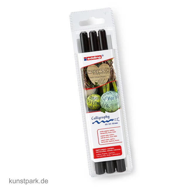 Artikelbild 1 des Artikels “edding 1255 Kalligrafie-Lack-Marker Set, Etui mit 3 Strichbreiten “
