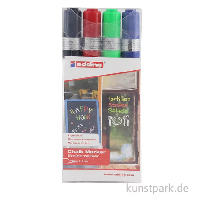 Artikelbild 1 des Artikels “edding 4095 Kreide-Marker Set, Etui mit 4 Farben “