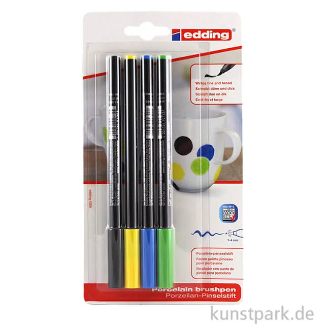 Artikelbild 1 des Artikels “edding 4200 Porcelain Brushpen 4er Set - Cool Colours “