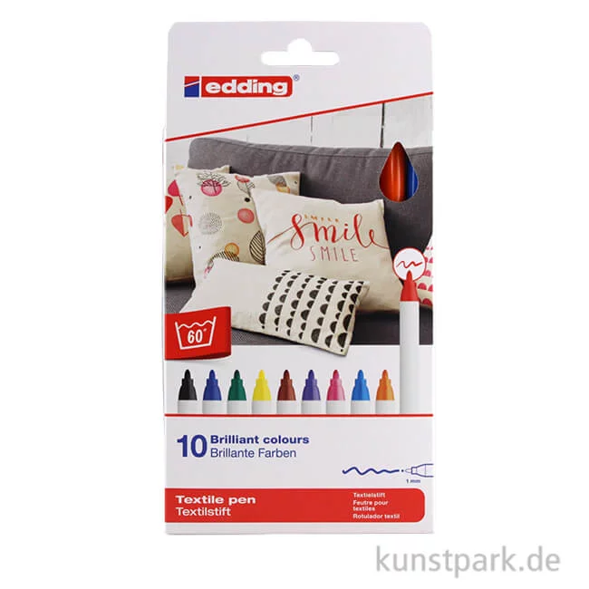 Artikelbild 1 des Artikels “edding 4600 Textil-Pen Set mit 10 Farben “