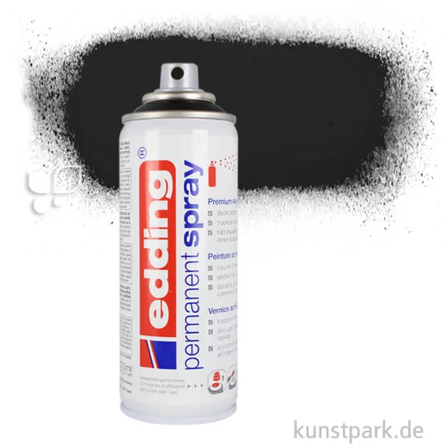Artikelbild 1 des Artikels “edding Permanent Spray - seidenmatt, 200 ml Einzelfarbe | 901 Tiefschwarz“