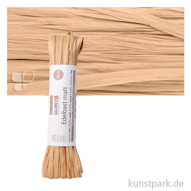 Artikelbild 1 des Artikels “Edelbast matt, 20 Meter Farbe | Sand“