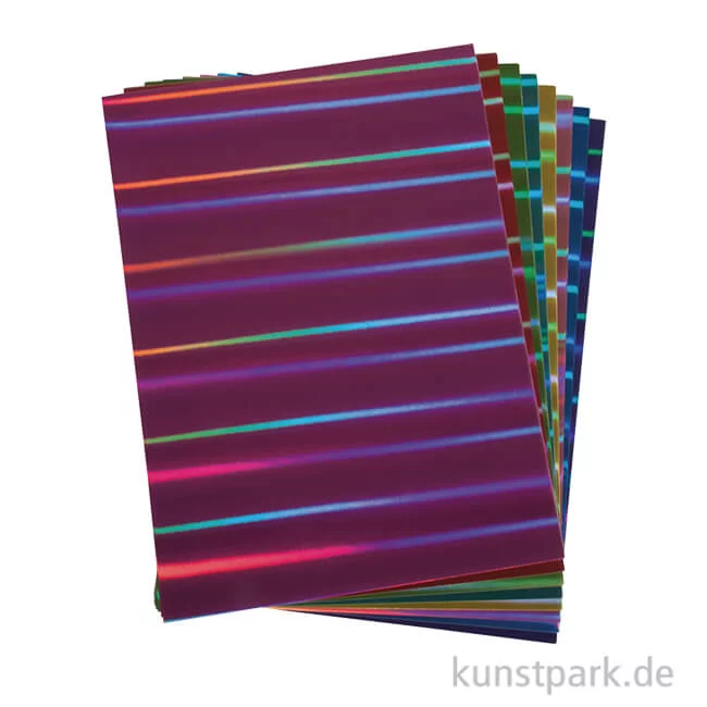 Artikelbild 1 des Artikels “Effektpapier Hologramm Mix - DIN A4, Bunt, 250g, 8 Farben, 8 Blatt “