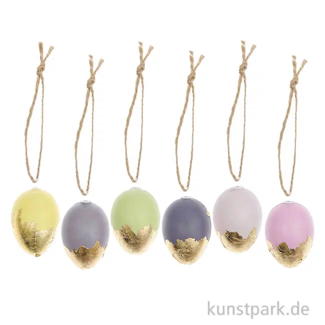 Artikelbild 1 des Artikels “Eier Deko Hänger - Gold Mix, 6 Stück “