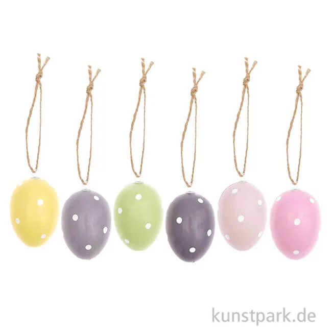 Artikelbild 1 des Artikels “Eier Deko Hänger - Punkte, 6 Stück “