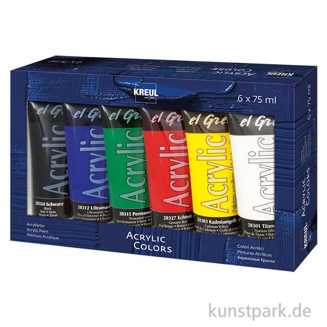Artikelbild 1 des Artikels “KREUL el Greco Acrylfarben Set - 6 Tuben 75 ml “