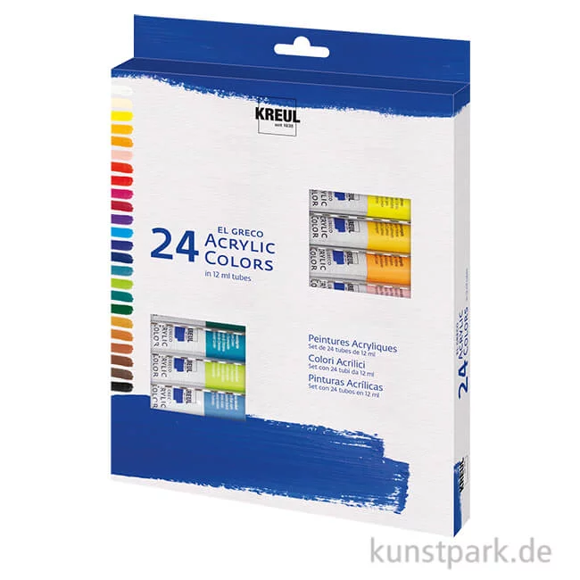Artikelbild 1 des Artikels “KREUL el Greco Acrylfarben Set - 24 Tuben 12 ml “