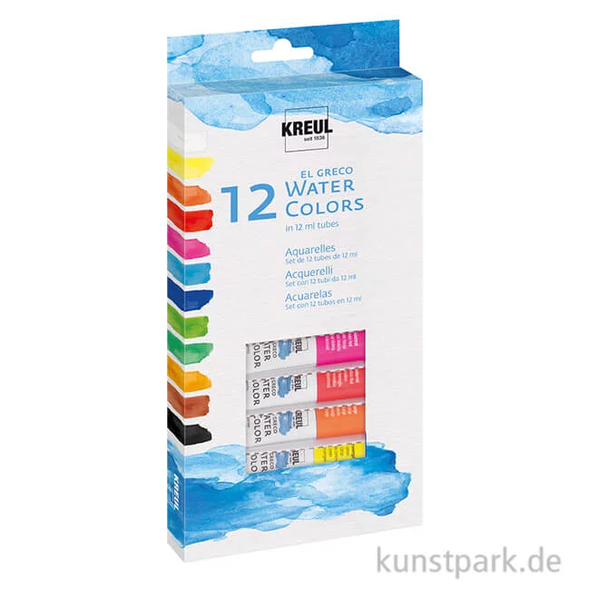 Artikelbild 1 des Artikels “KREUL el Greco Aquarellfarben Set - 12 Tuben 12 ml “