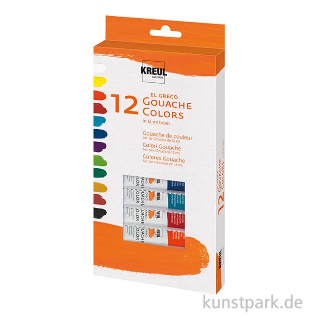 Artikelbild 1 des Artikels “KREUL el Greco Gouachefarben Set - 12 Tuben 12 ml “