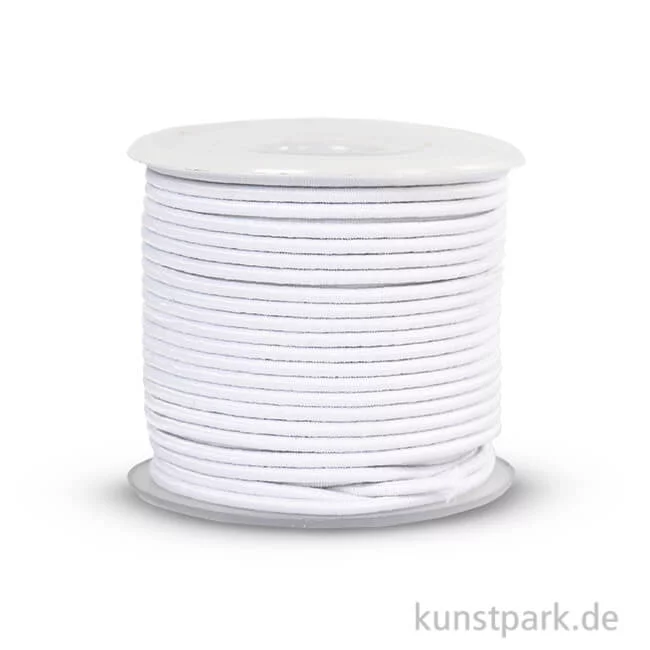 Artikelbild 1 des Artikels “Elastisches Gummiband - Dicke 2 mm, 25 m Weiß“