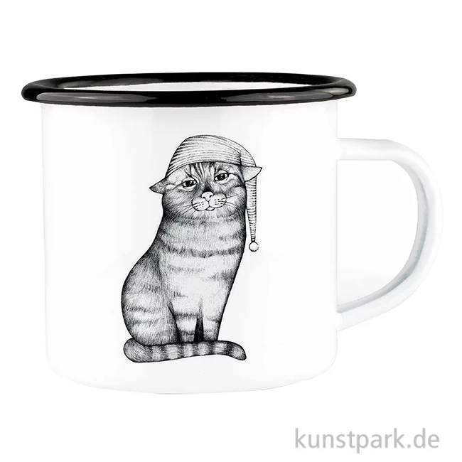 Artikelbild 1 des Artikels “Emailletasse - Gute Nacht Katze, 300 ml “