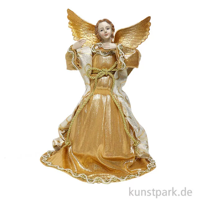 Artikelbild 1 des Artikels “Engel mit Stoffkleid, Gold, 28 cm “