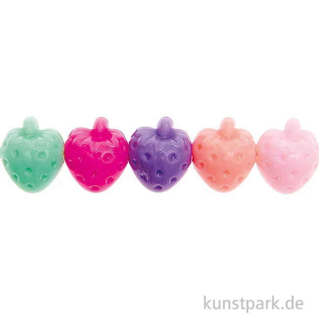 Artikelbild 1 des Artikels “Erdbeer Perlen, Pastell, 14 x 16 mm, 12 Stück “