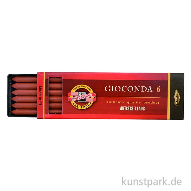 Artikelbild 1 des Artikels “Koh-I-Noor Ersatzminen SEPIA, 5,6 mm, 6 Stück Rötel“