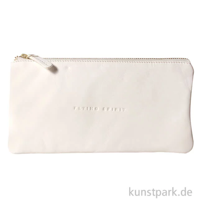 Artikelbild 1 des Artikels “Etui im Retrostyle aus Leder - Weiß, Flach “