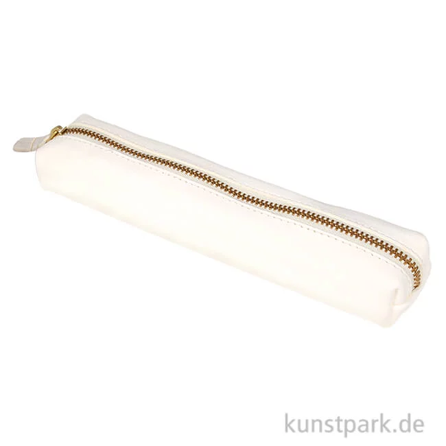 Artikelbild 1 des Artikels “Etui im Retrostyle aus Leder - Weiß, Klein, Rund “