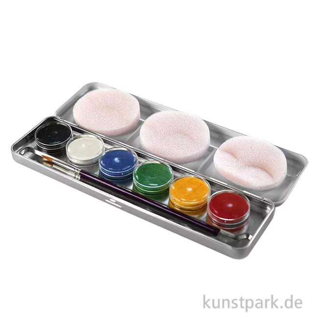 Artikelbild 1 des Artikels “Eulenspiegel 6 Farben Metall-Palette mit Pinsel “