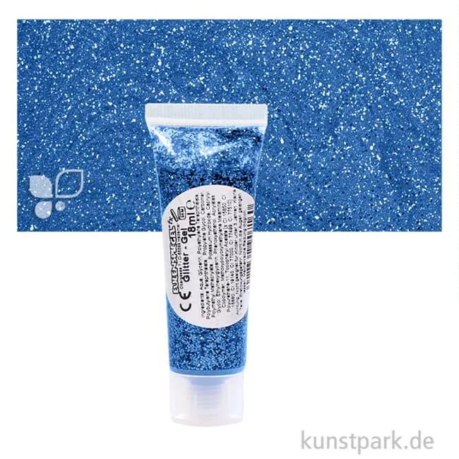 Artikelbild 1 des Artikels “Eulenspiegel Glitzer-Gel 18 ml Tube | Blau-Juwel“