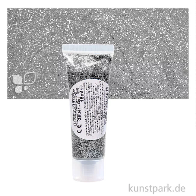 Artikelbild 1 des Artikels “Eulenspiegel Glitzer-Gel 18 ml Tube | Silber“
