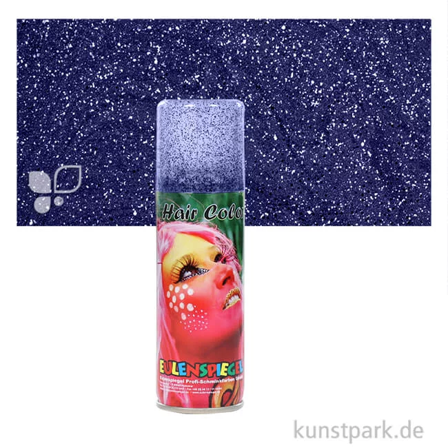 Artikelbild 1 des Artikels “Eulenspiegel Glitzer-Effekt Haarspray 125 ml Dose | Glitzer Blau“