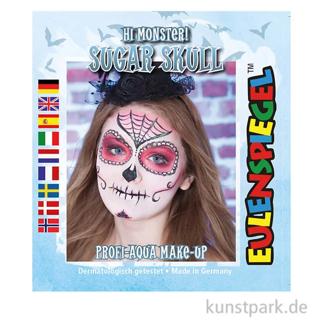 Artikelbild 1 des Artikels “Eulenspiegel Motiv-Set Sugar Skull mit 4 Farben und Zubehör “