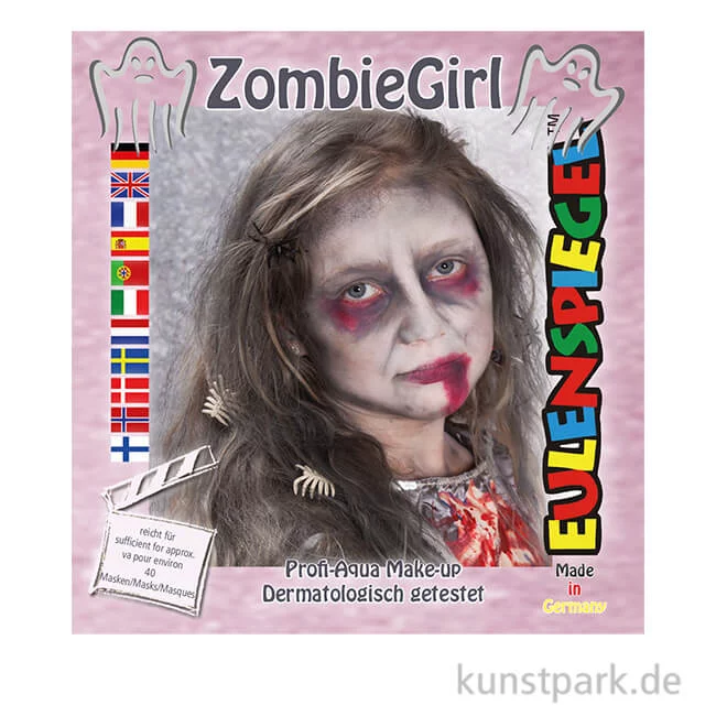Artikelbild 1 des Artikels “Eulenspiegel Motiv-Set ZombieGirl mit 4 Farben und Zubehör “