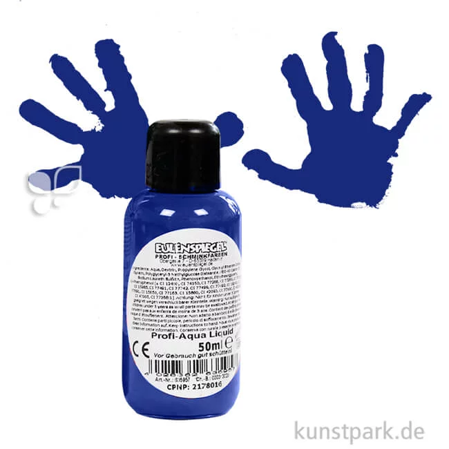 Artikelbild 1 des Artikels “Eulenspiegel Profi-Aqua Liquid Körperfarbe 50 ml | Meeresblau“