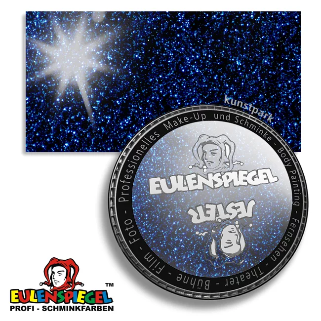 Artikelbild 1 des Artikels “Eulenspiegel Tattoo-Glitzer 6 g Dose | Königs-Blau“