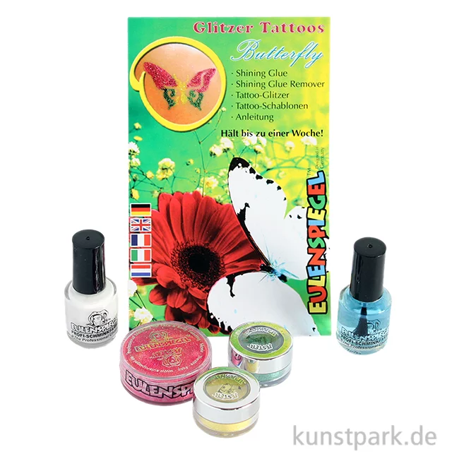 Artikelbild 1 des Artikels “Eulenspiegel Tattoo-Glitzer-Set Butterfly “