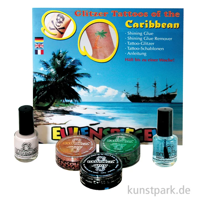 Artikelbild 1 des Artikels “Eulenspiegel Tattoo-Glitzer-Set of the Caribbean (XL) “