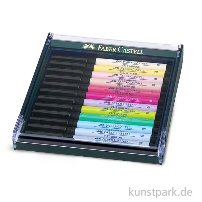 Artikelbild 1 des Artikels “Faber-Castell PITT Artist Pen Brush - 12 Tuschestifte, Pastell “