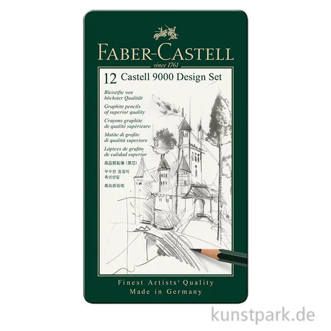 Artikelbild 1 des Artikels “Faber-Castell 9000 Design, 12 Bleistifte im Metalletui “