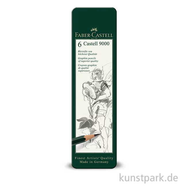 Artikelbild 1 des Artikels “Faber-Castell 9000, 6 Bleistifte im Metalletui “