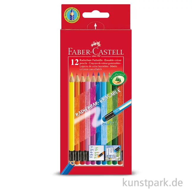 Artikelbild 1 des Artikels “Faber-Castell CLASSIC COLOURS, 12 radierbare Buntstifte im Kartonetui “