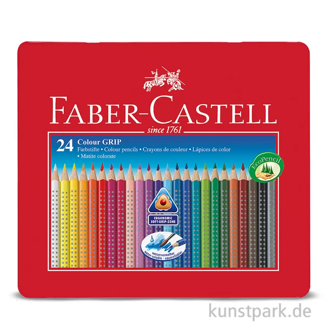 Artikelbild 1 des Artikels “Faber-Castell COLOUR GRIP, 24 Buntstifte im Metalletui “