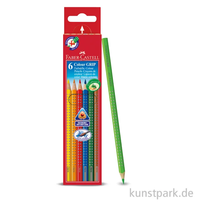 Artikelbild 1 des Artikels “Faber-Castell COLOUR GRIP, 6 Buntstifte im Kartonetui “