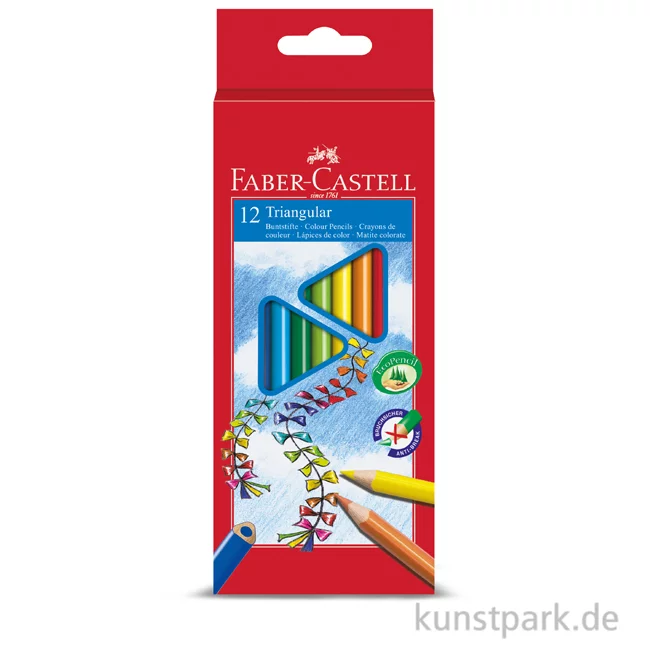 Artikelbild 1 des Artikels “Faber-Castell TRIANGULAR, 12 Buntstifte im Kartonetui “
