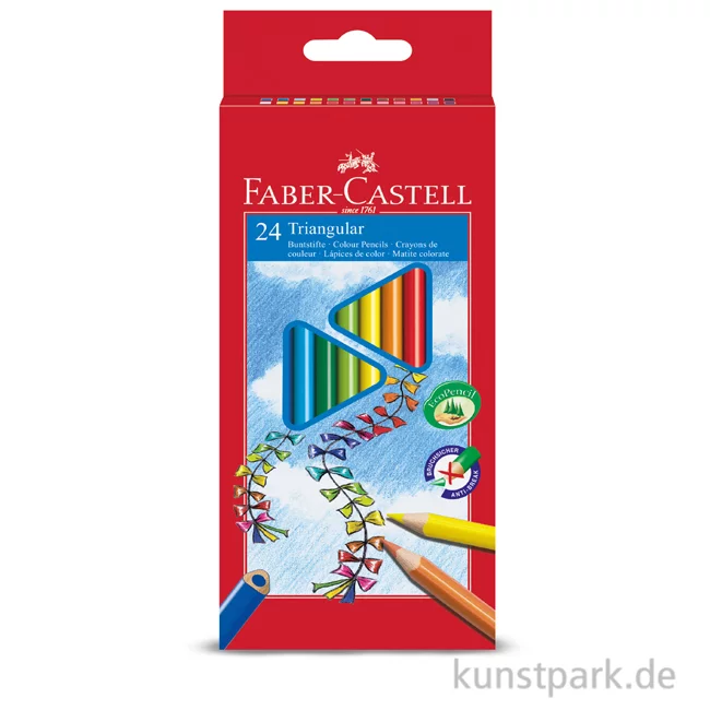 Artikelbild 1 des Artikels “Faber-Castell TRIANGULAR, 24 Buntstifte im Kartonetui “