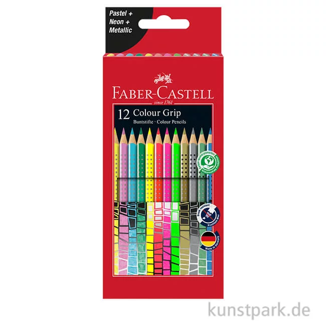 Artikelbild 1 des Artikels “Faber-Castell COLOUR GRIP, 12 Buntstifte in Sonderfarben “
