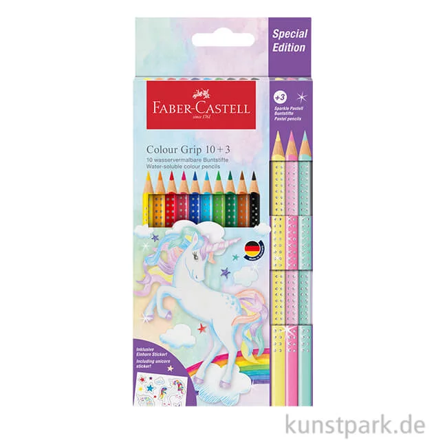 Artikelbild 1 des Artikels “Faber-Castell COLOUR GRIP Buntstifte, 10+3 Kartonetui, Einhorn “