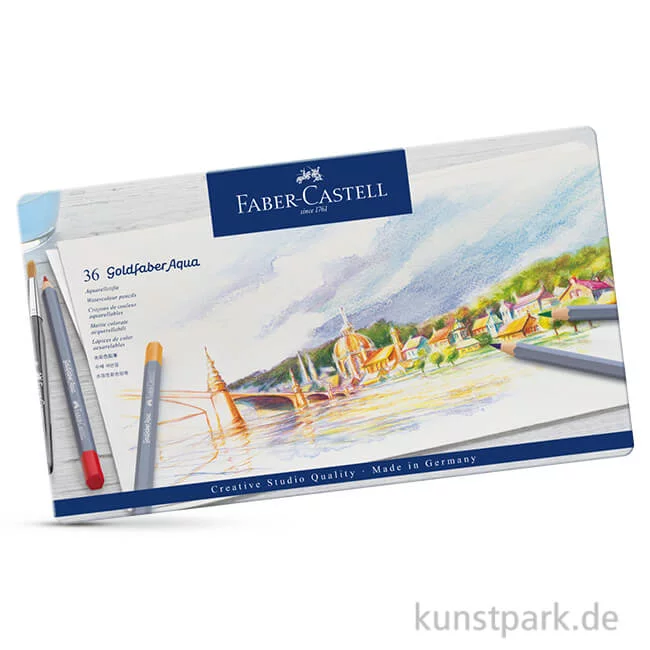Artikelbild 1 des Artikels “Faber-Castell GOLDFABER Aqua, 36 Aquarellstifte im Metalletui “