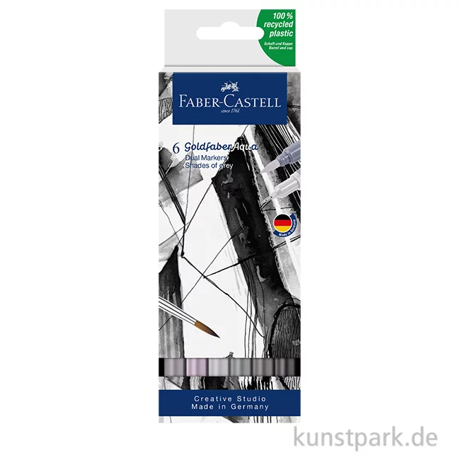 Artikelbild 1 des Artikels “Faber-Castell GOLDFABER Aqua Dual Marker 6er Set, Grautöne “