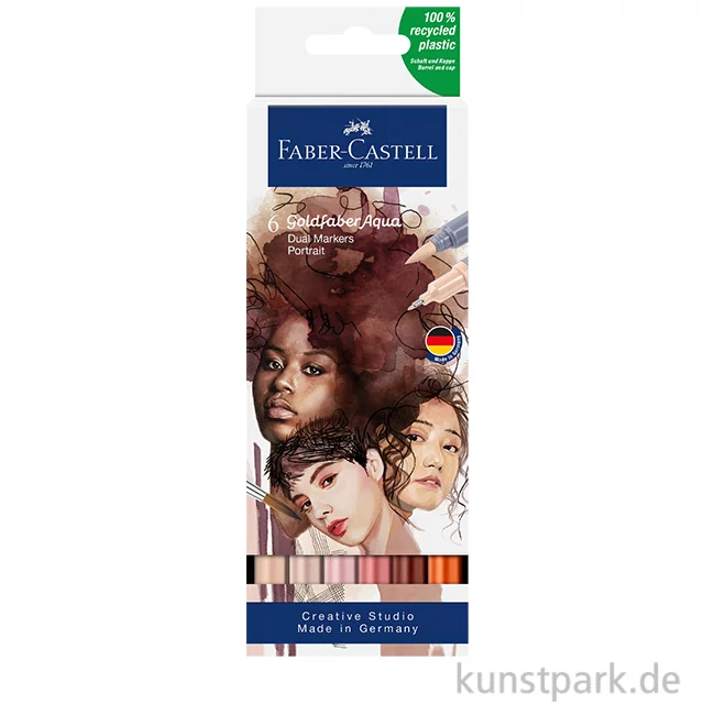 Artikelbild 1 des Artikels “Faber-Castell GOLDFABER Aqua Dual Marker 6er Set, Portrait “