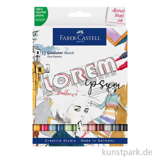 Artikelbild 1 des Artikels “Faber-Castell GOLDFABER Sketch Marker Set, 12er Etui “