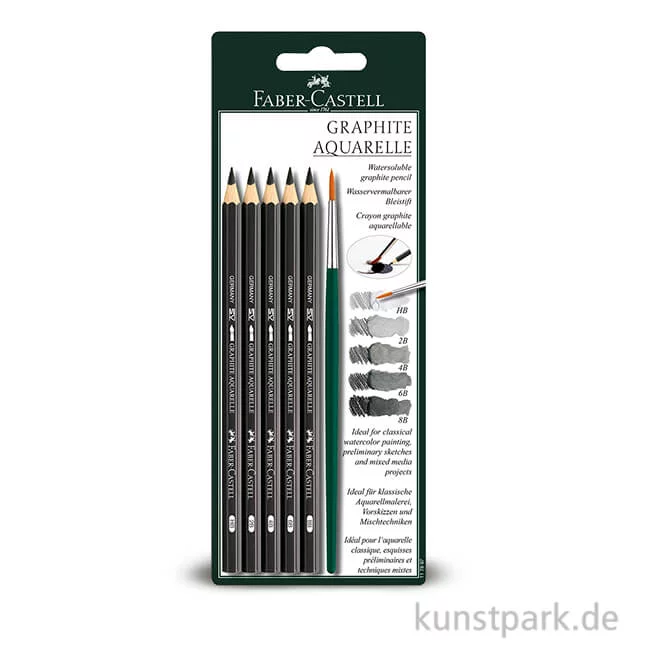 Artikelbild 1 des Artikels “Faber-Castell GRAPHITE AQUARELLE 5er Set inkl. Pinsel “