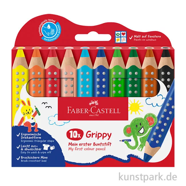 Artikelbild 1 des Artikels “Faber-Castell Grippy Buntstifte für Kinder, 10er Set “