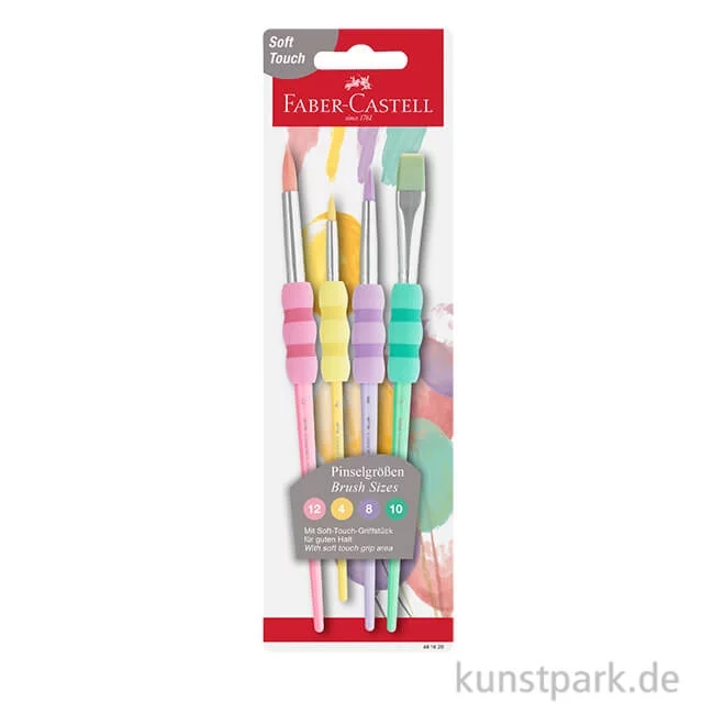 Artikelbild 1 des Artikels “Faber-Castell Pinsel Soft-Touch, Synthetik, 4er Set, Pastell “