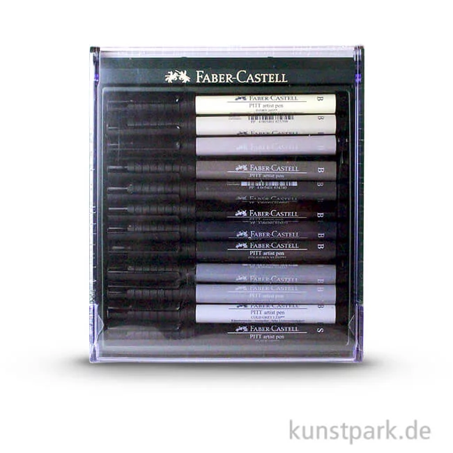 Artikelbild 1 des Artikels “Faber-Castell PITT Artist Pen Brush - 12 Tuschestifte, Grau “