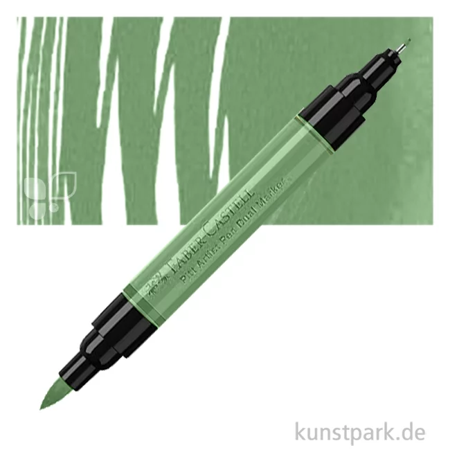 Artikelbild 1 des Artikels “Faber-Castell PITT Artist Pen Dual Marker Einzelstift | 167 Permanentgrün Oliv“