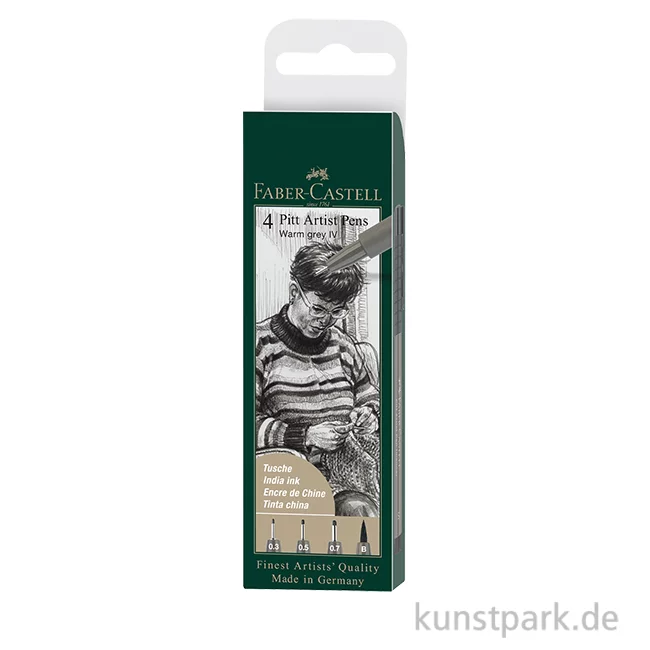 Artikelbild 1 des Artikels “Faber-Castell PITT Artist Pen Tuschestifte - 4er Set - Warmgrau “